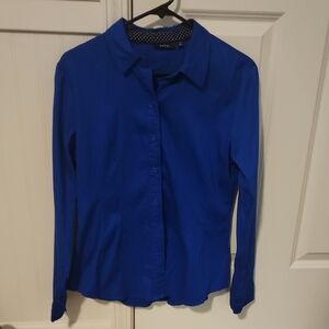 Apt. 9 Women's Royal Blue Button-Down Shirt